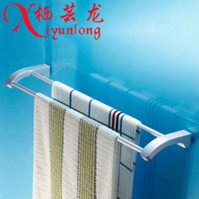 【厂家批发 太空铝毛巾架 浴室双杆毛巾杆 卫生间五金挂件】价格,厂家,图片,其他水暖卫浴五金,温州市龙湾海城芸胧卫浴洁具厂-