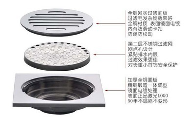 南安市本陶水暖洁具厂厂家直销铜防臭地漏 高品质、防蟑螂、价格实惠